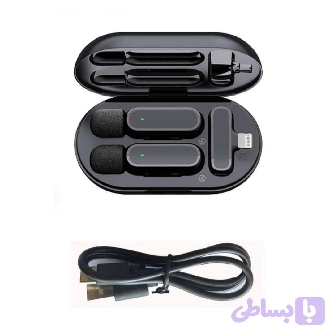 میکروفون یقه ای بیسیم مدل K61 dual_lightning — تصویر 1