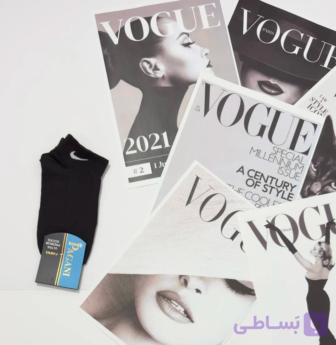 جوراب نخ پنبه نایک مشکی