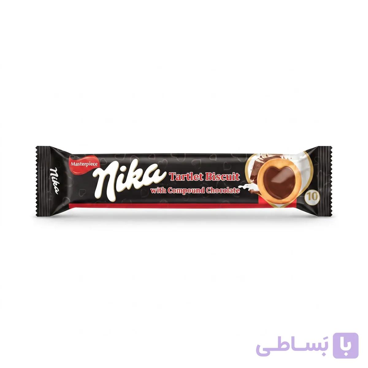 بیسکویت تارت قلبی نیکا با طعم کاکائویی وزن ۶۴ گرم &ndash; انبه