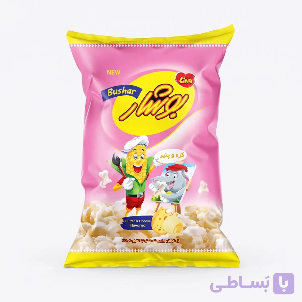 پاپ کورن کره و پنیر بوشار لینا (۳۰) گرم) &ndash; انبه