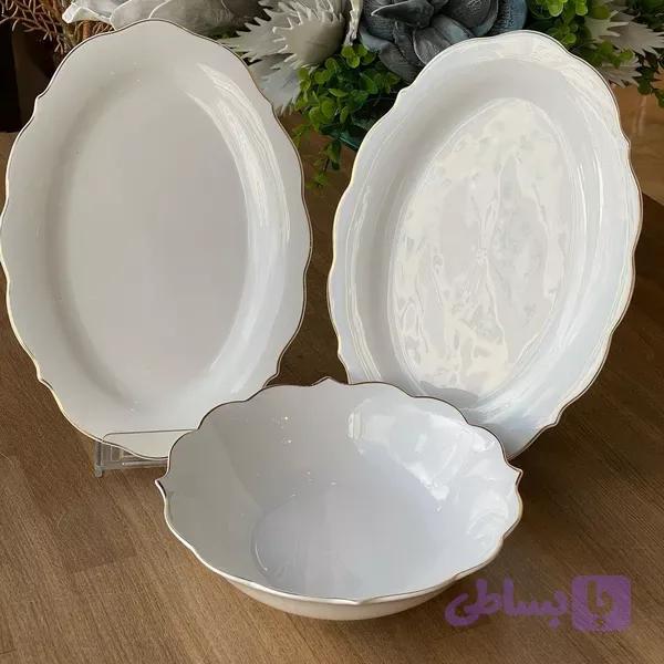 ست 3 تایی دیس و کاسه پذیرایی pink more ترکیه | TR-2119 — تصویر 1