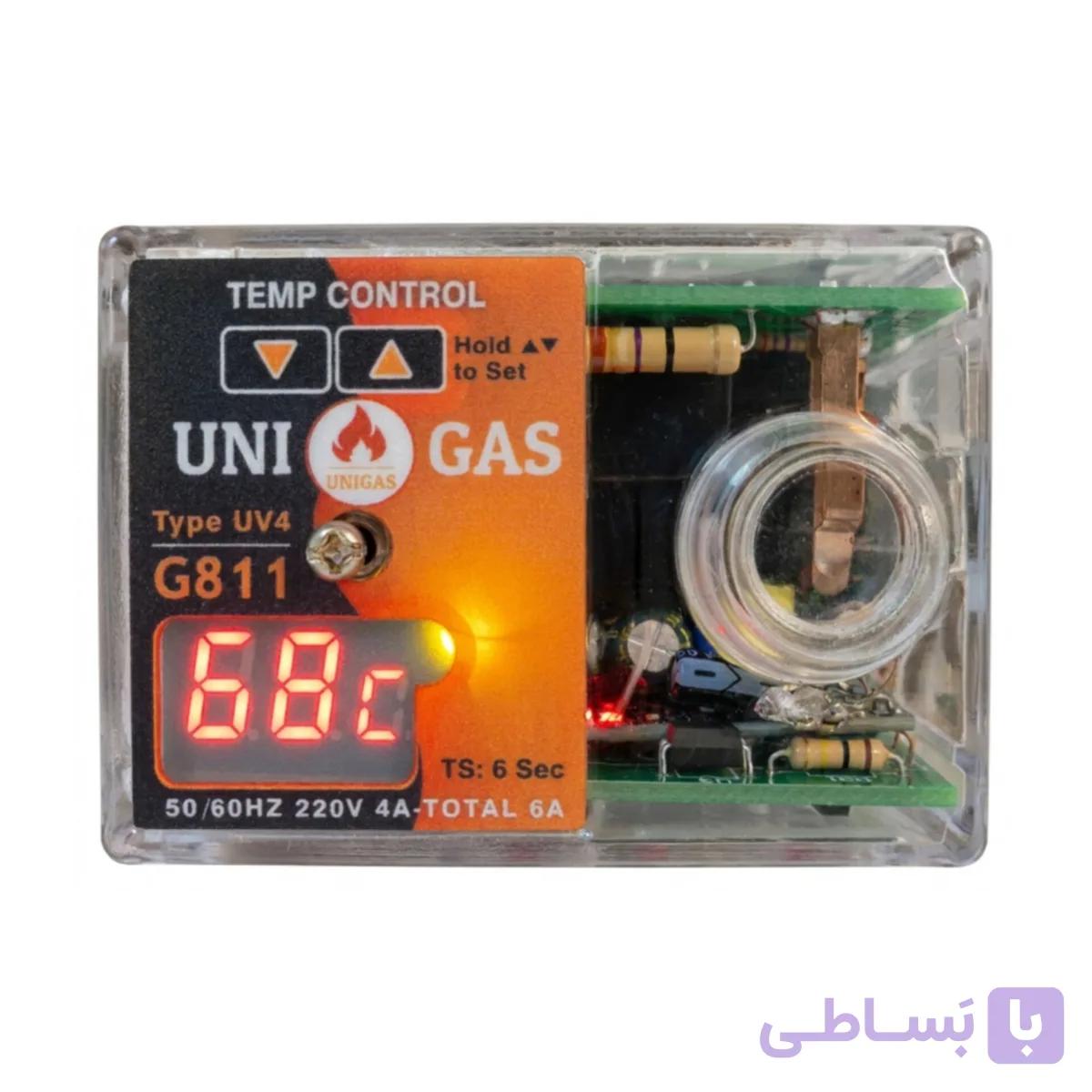رله دوگانه سوز 811 سیمکارت خور هوشمند کنترل دمای دیگ مدل UV4