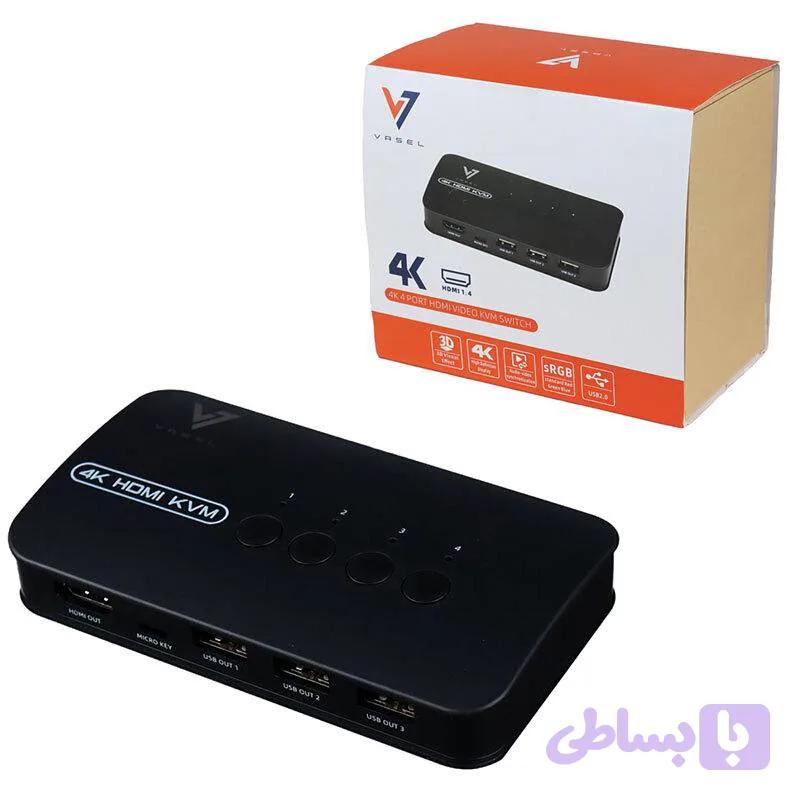 سوییچ 4 پورت KVM برند Vasel مدل VSL-HK401 — تصویر 1