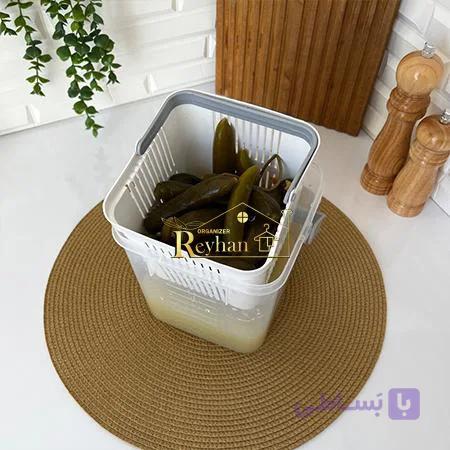 سطل سبددار یک کیلویی (خیارشور و ترشیجات) — تصویر 1