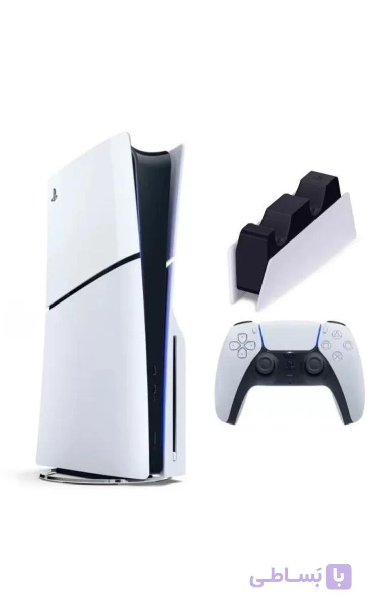 PS5 اسلیم دیسک اروپا2116+ دسته اضافه+استند شارژر اورجینال