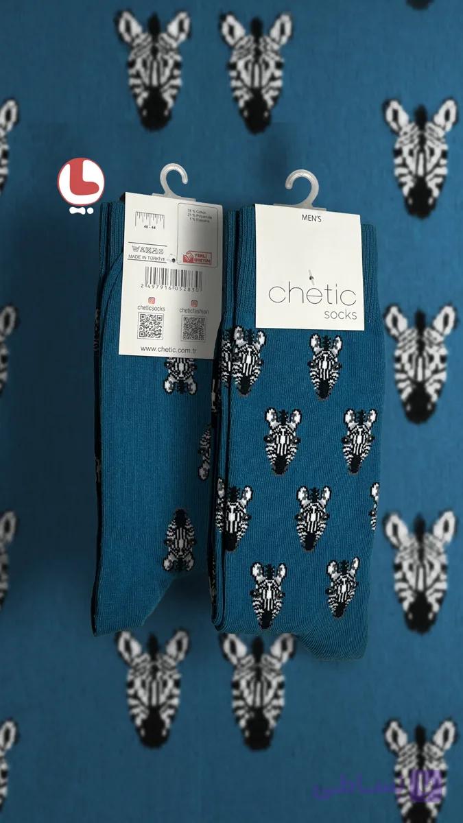 جوراب مردانه Chetic چتیک طرح گورخر Zebra