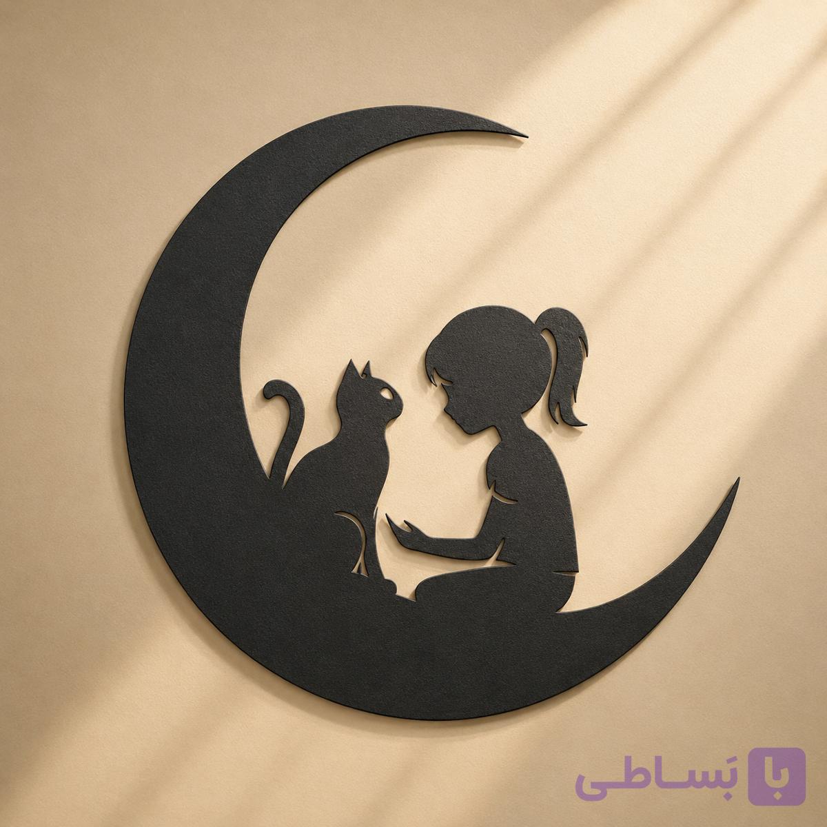 تابلو دکوری چوبی مدل Catty — تصویر 1