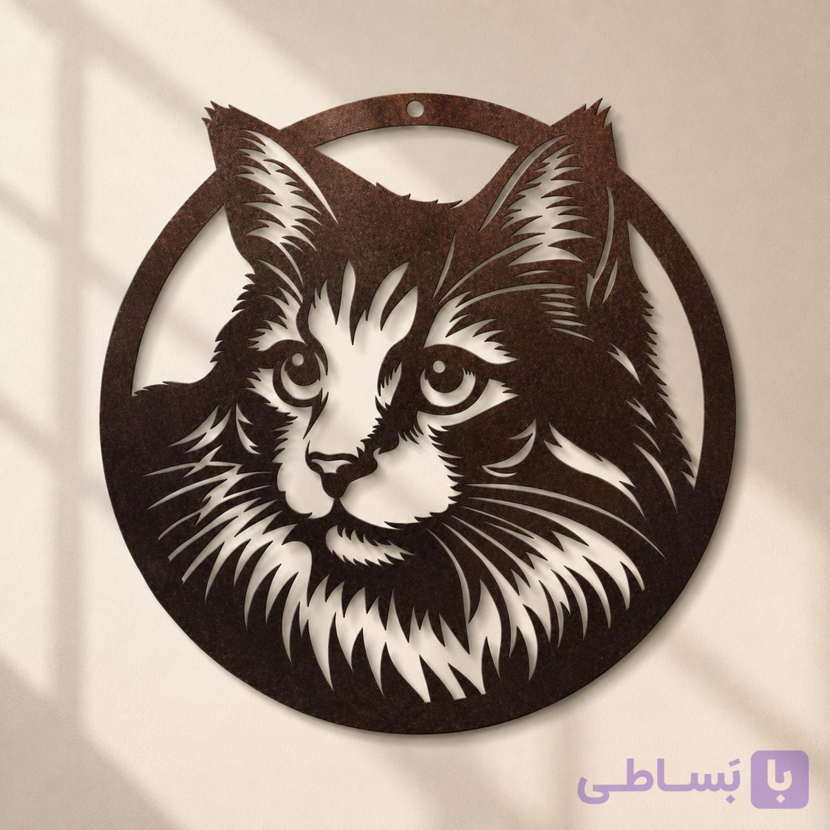 تابلو دکوری چوبی طرح گربه مدل Milan — تصویر 1