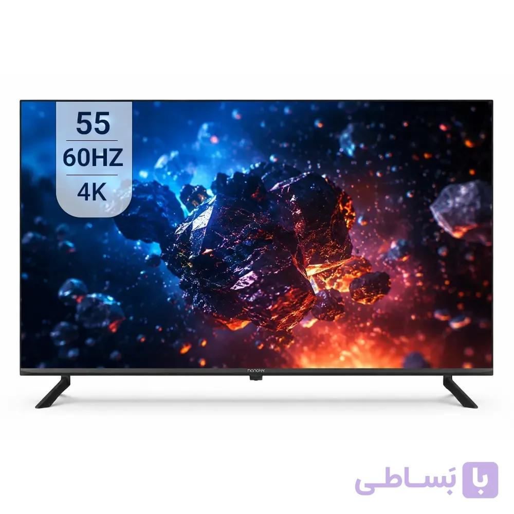 تلویزیون هوشمند ۵۵ اینچ هانوفر Frameless | 4K Ultra HD | اندروید | DVB-T2 | بلوتوث — تصویر 1