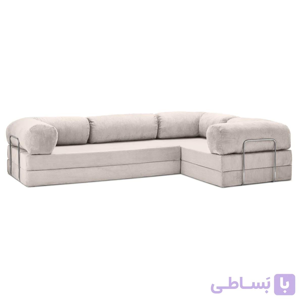 جدیدترین کاناپه تختخواب شو مدل ال پلاس کمجا مدرن لمین — تصویر 1