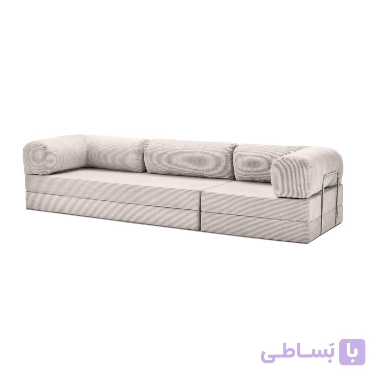 کاناپه چهار نفره تخت خواب شو مدل کمجا لمین — تصویر 1