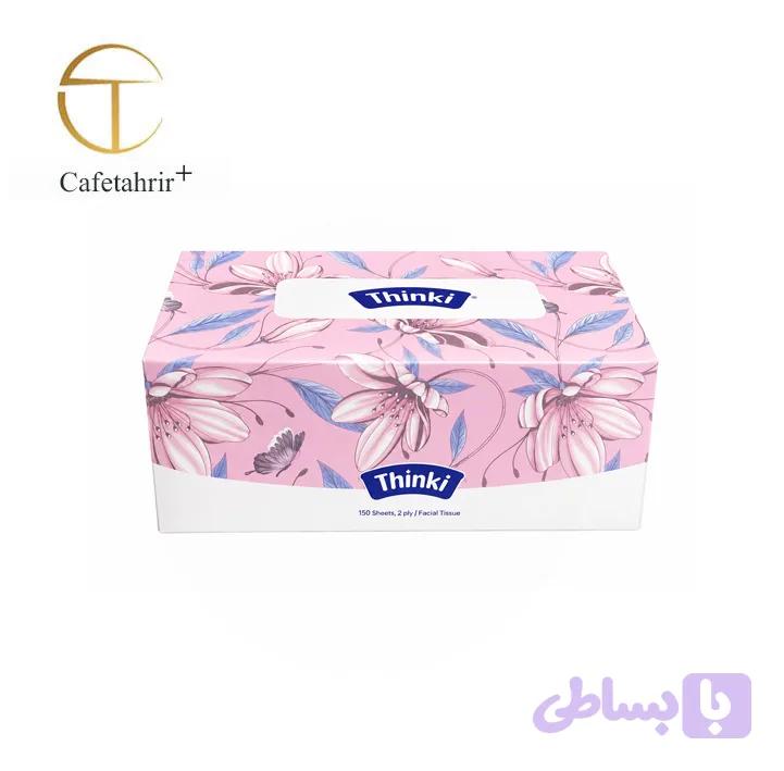 دستمال کاغذی جعبه ای تینکی 150 برگ دولایه