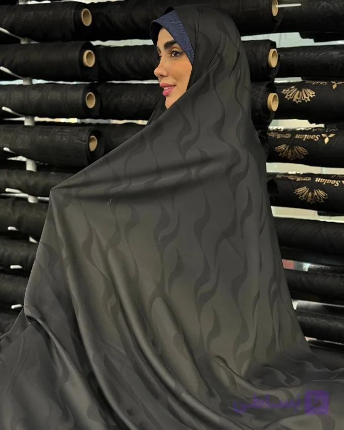 قواره چادر مشکی نانو مانیا طرح 8