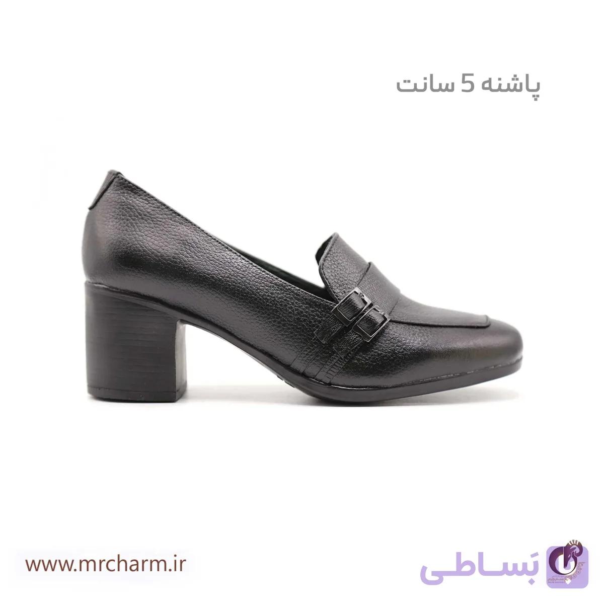 کفش زنانه پاشنه دار مجلسی چرم mrc2118-07 — تصویر 1