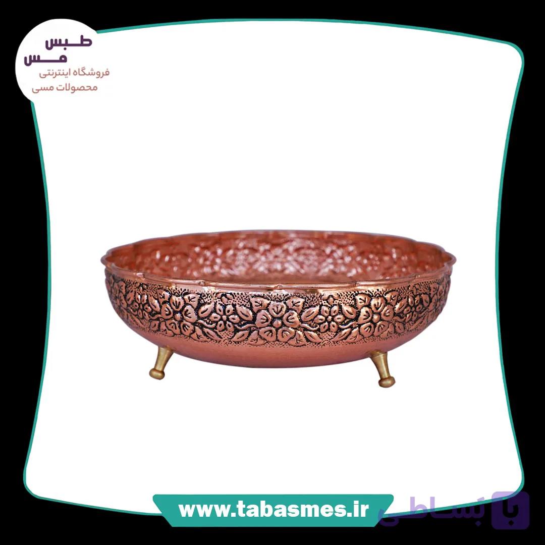 میوه خوری 3پایه مسی مدل رز گل — تصویر 1