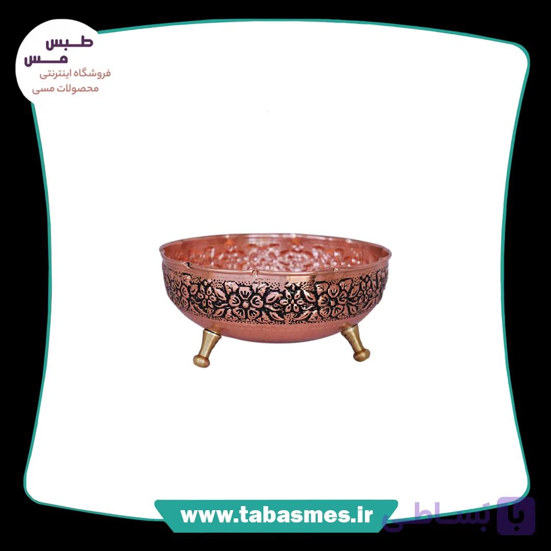 شکلات خوری 3پایه مسی مدل رز گل — تصویر 1