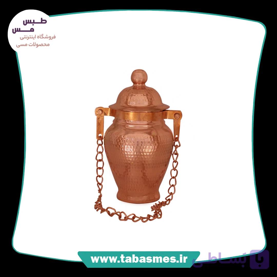 روغن دان مسی چکشی مدل کوزه ای سایز2 — تصویر 1