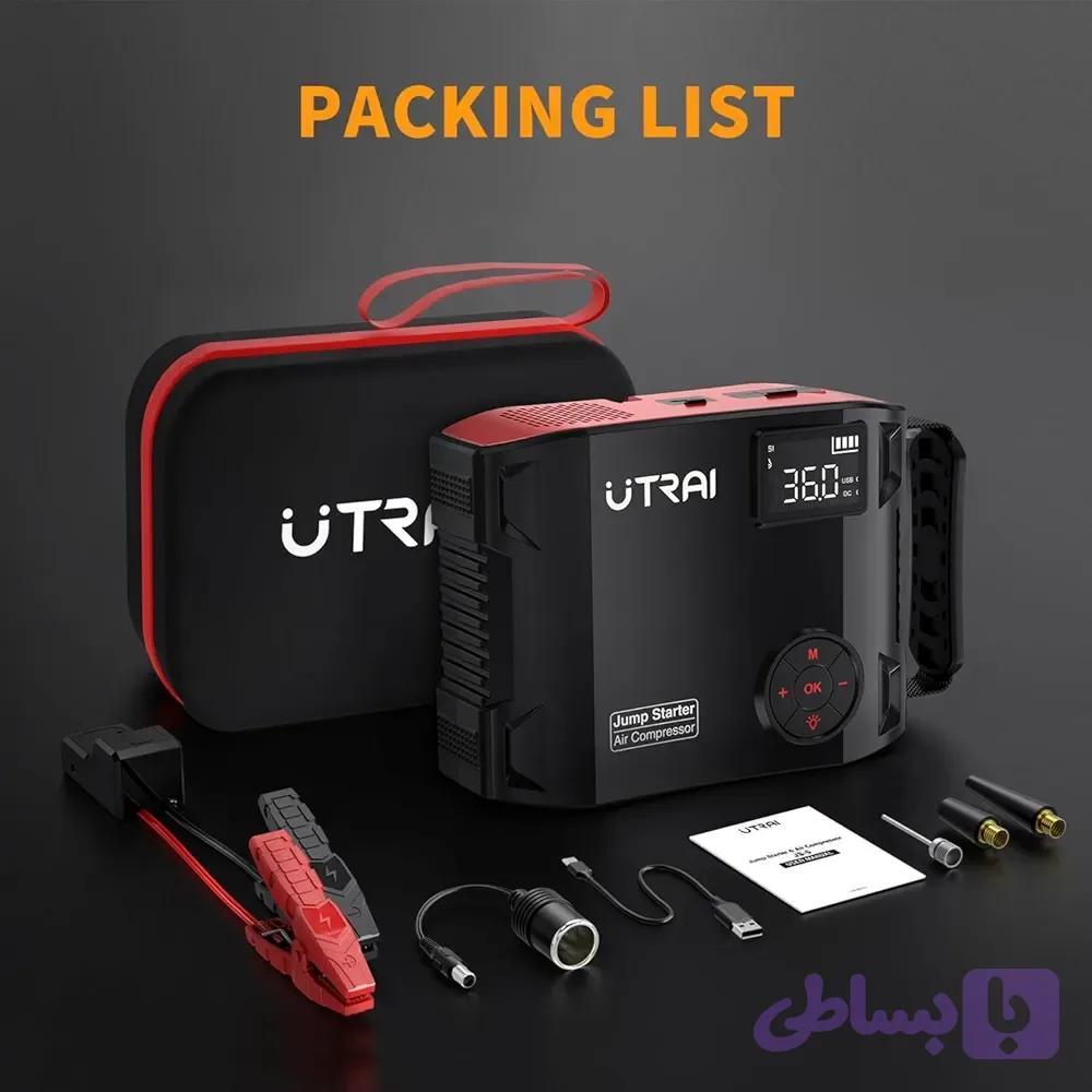 دستگاه جامپ استارتر و کمپرسور باد خودرو UTRAI ظرفیت 27000mAh مدل JS-5 — تصویر 1