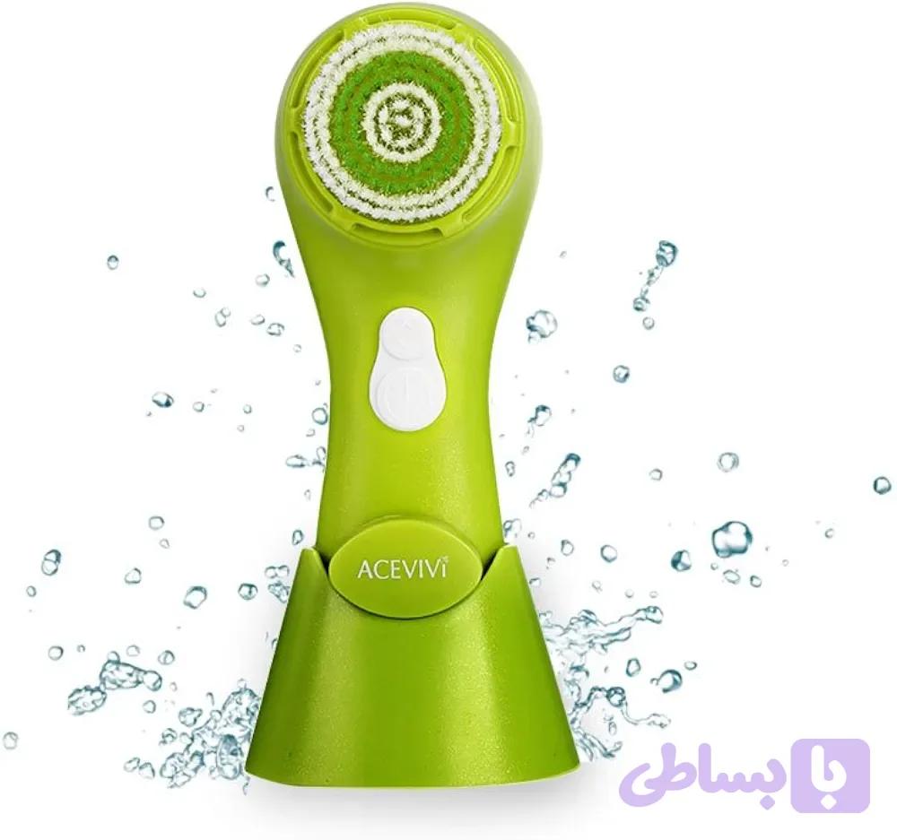 برس پاکسازی صورت IPX5 ضد آب، مجموعه برس‌های لایه بردار صورت ۲ در ۱، ماساژور صورت — تصویر 1