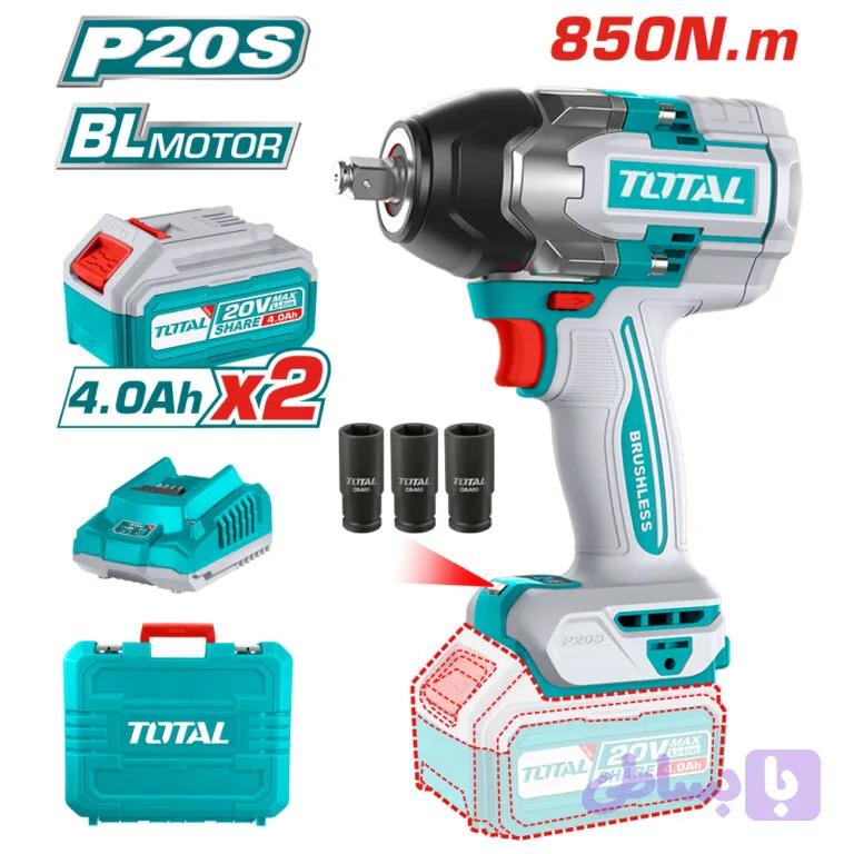 بکس شارژی توتال TIWLI2085 براشلس 850 نیوتن متر 1/2 — تصویر 1