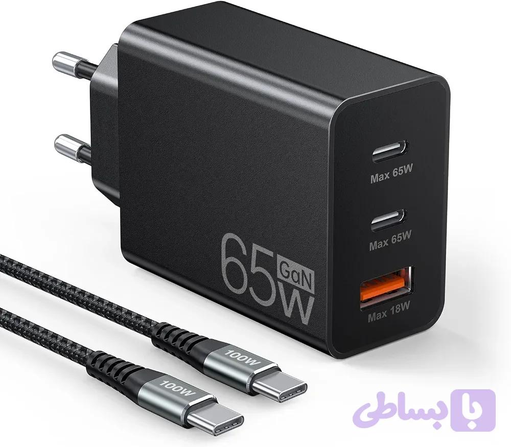 شارژر USB-C ۶۵ وات ANYKON — تصویر 1