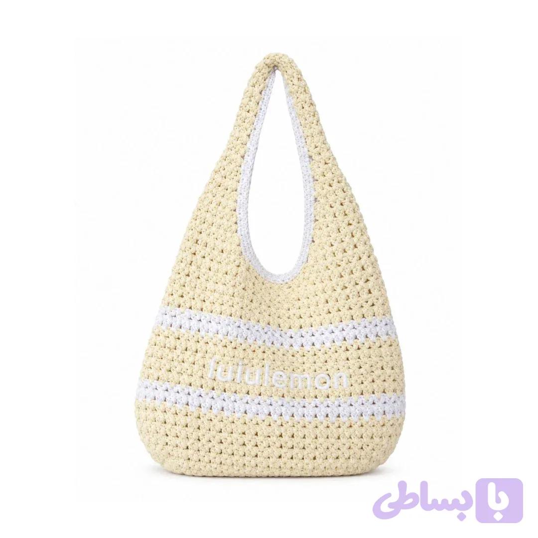 توت بگ حصیری لولولمون Cotton Crochet Shoulder Bag 7L — تصویر 1