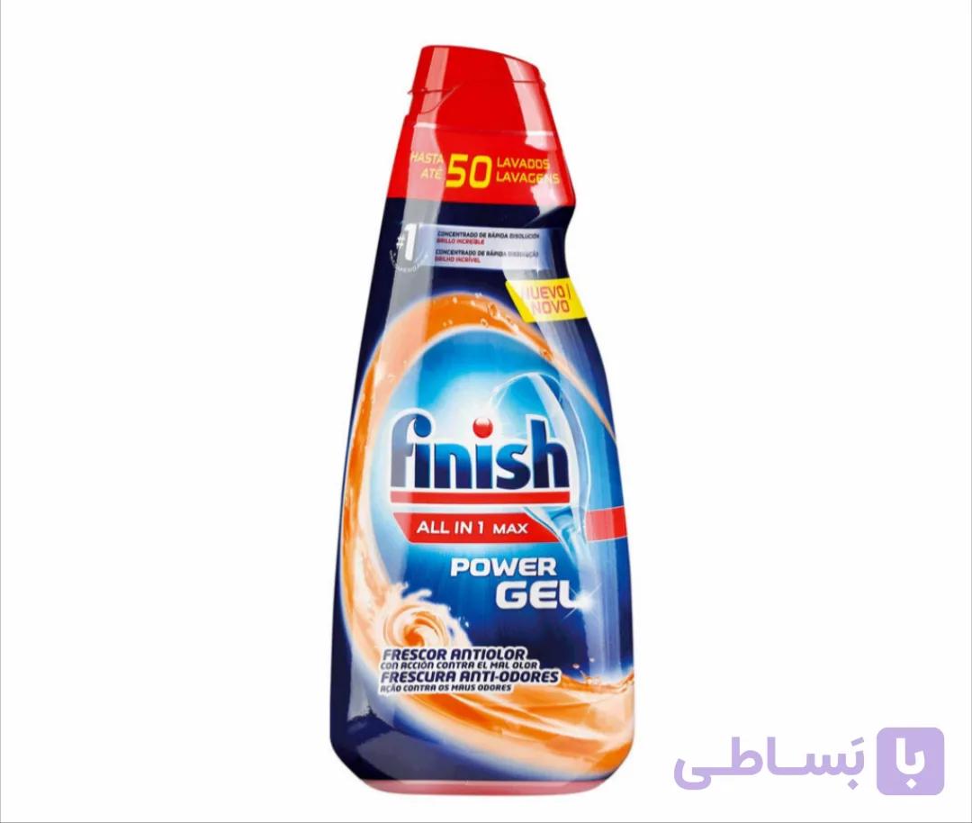 ژل ماشین ظرفشویی فینیش سری All In 1 Max با رایحه پرتقال ۱ لیتر