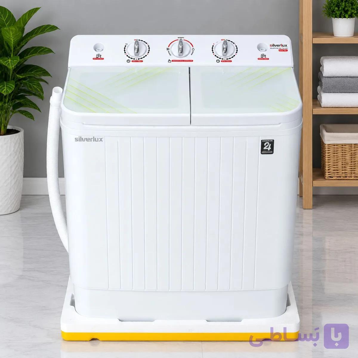 مینی واش سیلور لوکس مدل SLW450T ظرفیت ۳.۵ کیلوگرم دوقلو