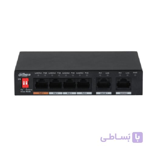 سوئیچ شبکه 4 پورت PoE داهوا (DAHUA) مدل DH-PFS3006-4ET-60 — تصویر 1