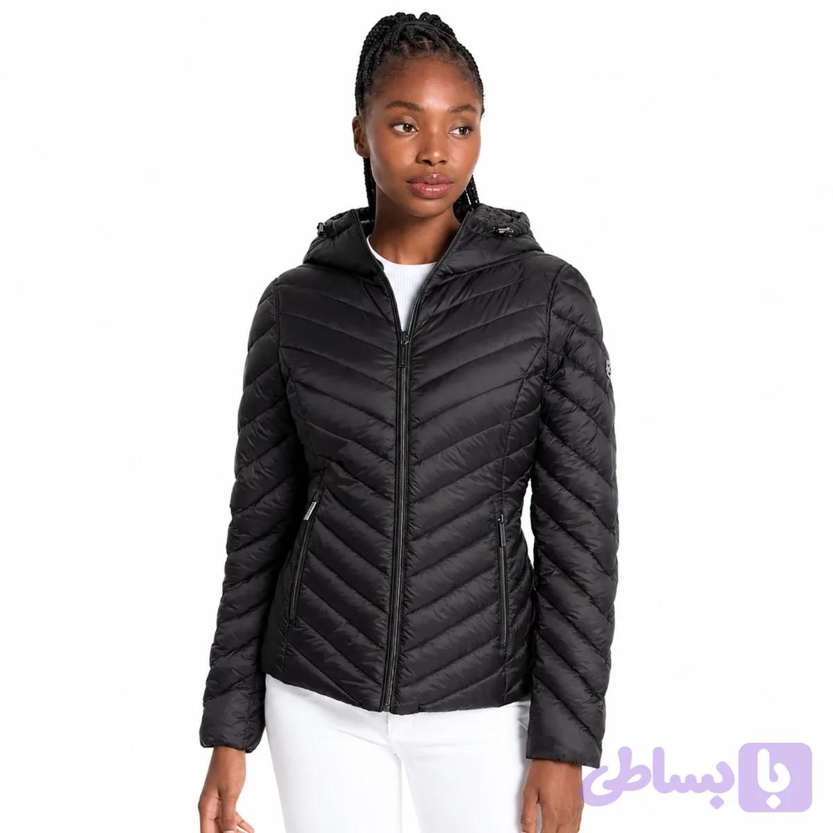 پافر مایکل کورس Chevron Logo Print Quilted Nylon Reversible Jacket — تصویر 1