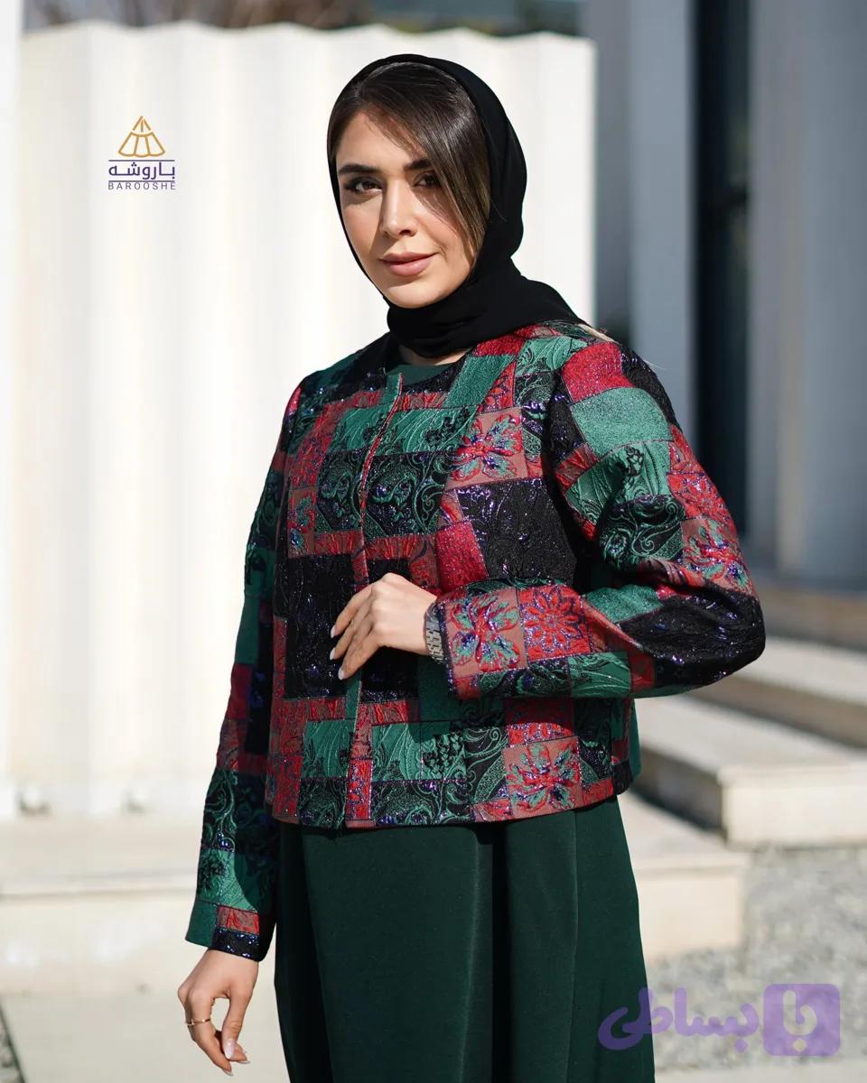 کت و سارافون زیتون — تصویر 1