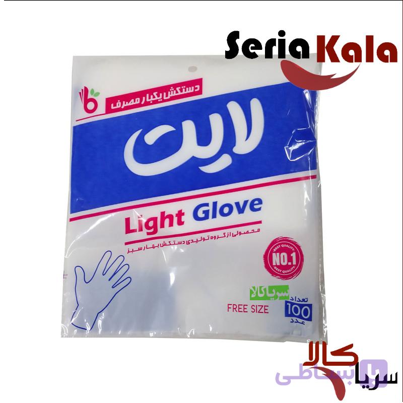 دستکش نایلونی یکبار مصرف لایت(عمده) — تصویر 1