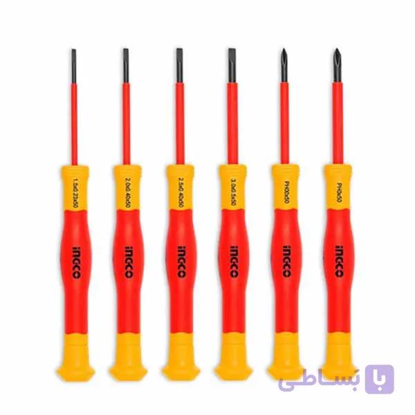 ست پیچ گوشتی ریز ساعتی عایق برق اینکو مدل HKIPSD0601 — تصویر 1