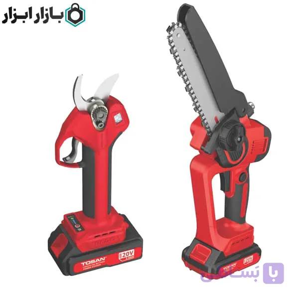 کیت قیچی و اره 20 سانتی متری شارژی 20 ولت براشلس توسن مدل 9599K — تصویر 1