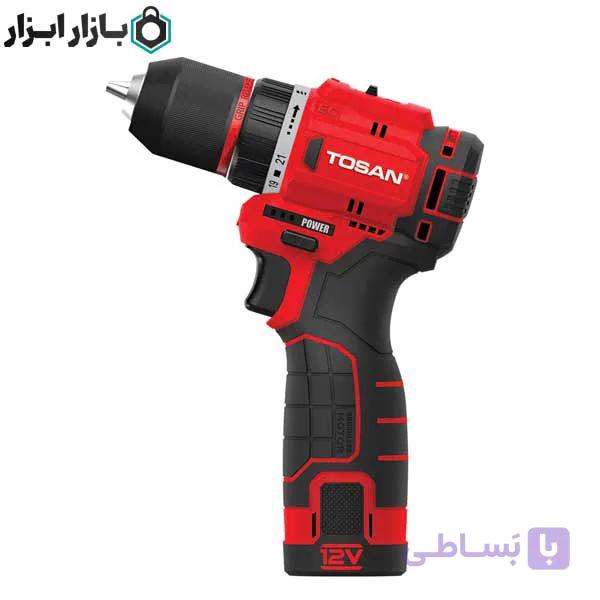 دریل پیچ گوشتی شارژی براشلس 12 ولت توسن مدل 9612BS — تصویر 1