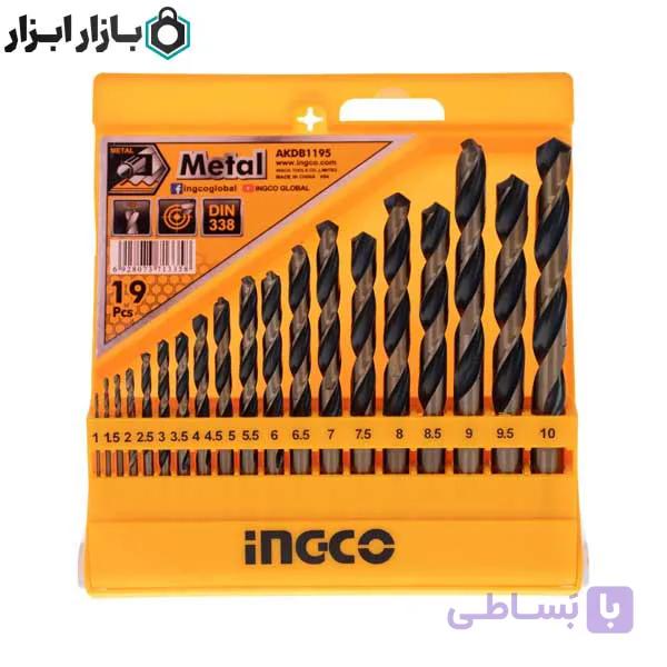 مجموعه 19 عددی مته کبالت اینکو مدل AKDB1195 — تصویر 1