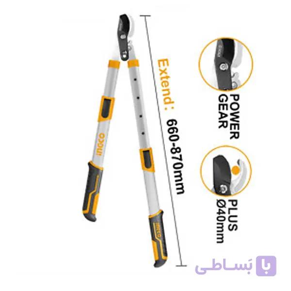قیچی هرس باغبانی دسته کشویی اینکو مدل HLTS7608 — تصویر 1
