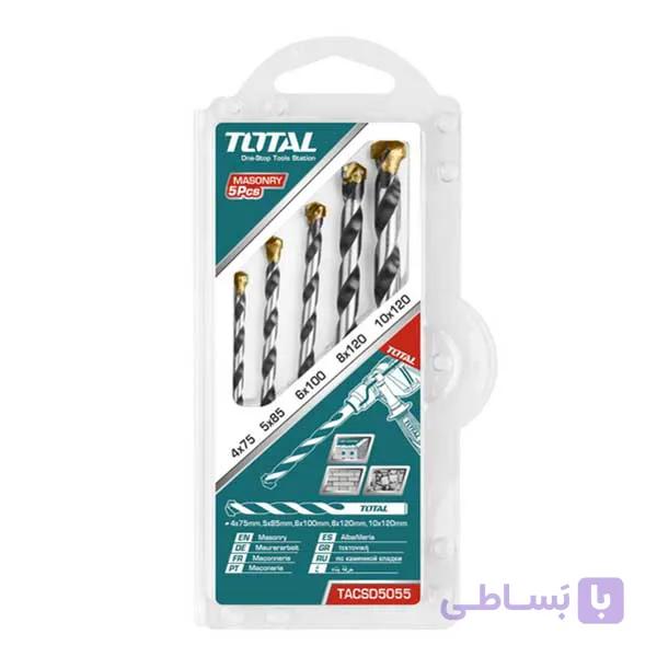 مجموعه 5 عددی مته الماسه توتال مدل TACSD5055 — تصویر 1