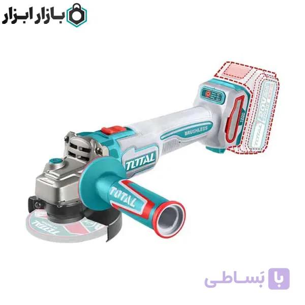 مینی فرز شارژی براشلس صنعتی 1000 وات توتال مدل TAGLI271531 — تصویر 1