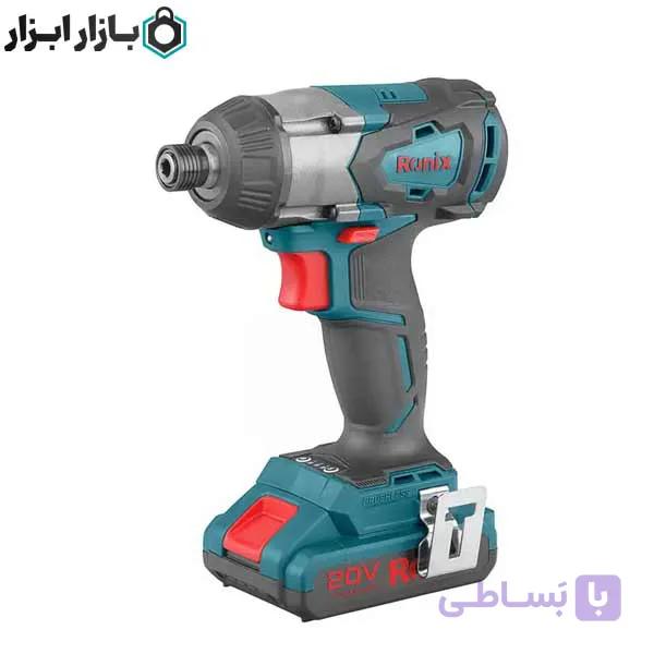 پیچ گوشتی چکشی شارژی براشلس 20 ولت رونیکس مدل 8906 — تصویر 1