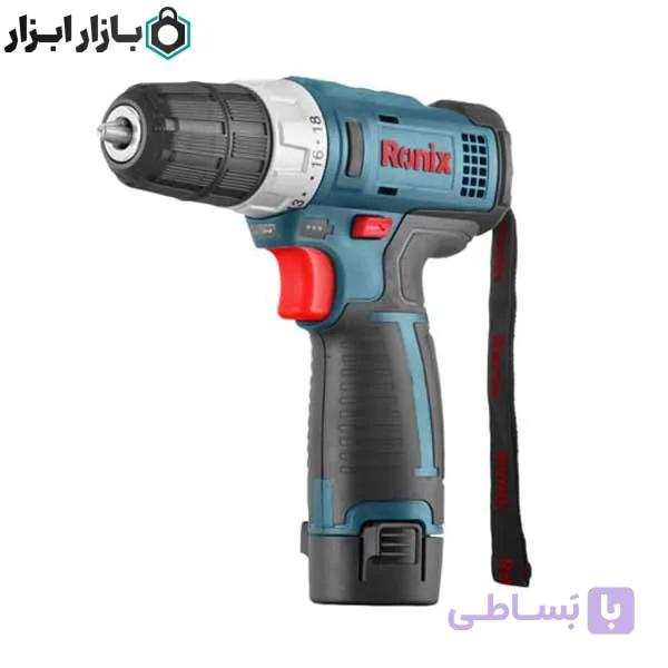 دریل پیچ‌گوشتی شارژی دو سرعته 12 ولت رونیکس مدل 8612 — تصویر 1