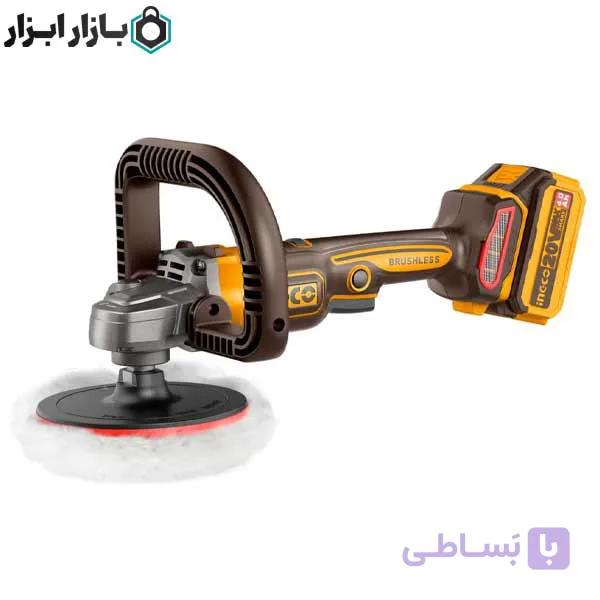 پولیشر شارژی + باتری 4 آمپر + کیف پارچه‌ای اینکو مدل APLI20181 — تصویر 1