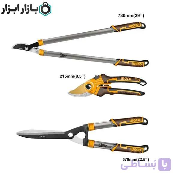 ست سه عددی قیچی باغبانی اینکو مدل HLT93301 — تصویر 1