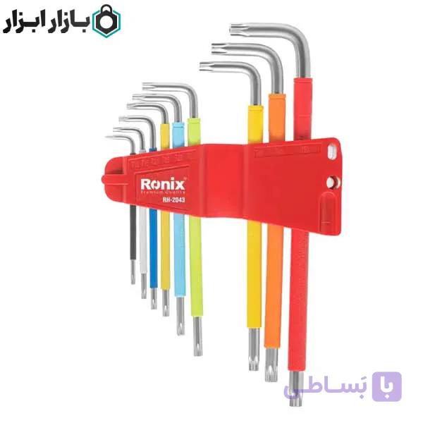 آلن ست 9 عددی ستاره ای الوان بلند رونیکس مدل RH-2043 — تصویر 1
