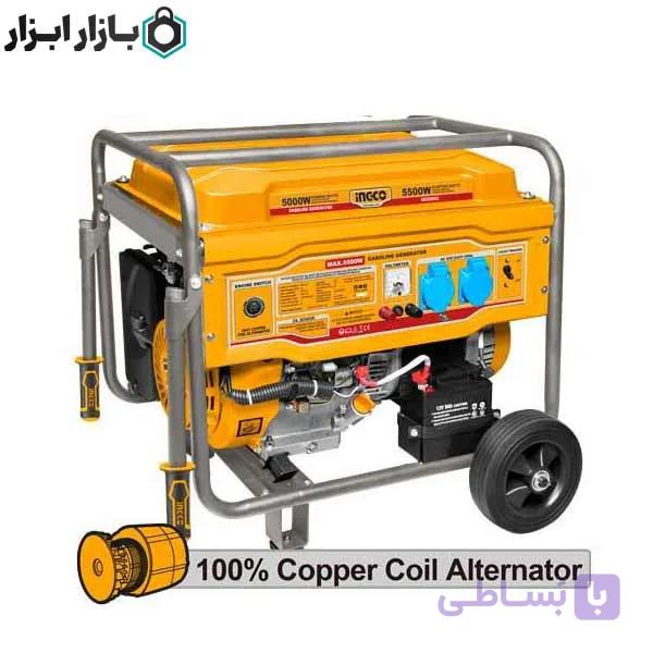 موتور برق بنزینی 5500 وات ریموت دار استارتی اینکو مدل GE55003RC — تصویر 1