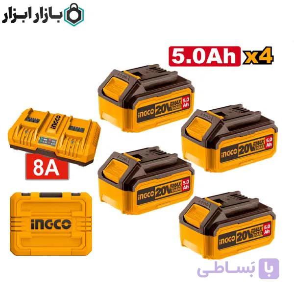 کیت باتری لیتیوم‌ یونی 20 ولت و شارژر اینکو مدل FBCPK2425 — تصویر 1