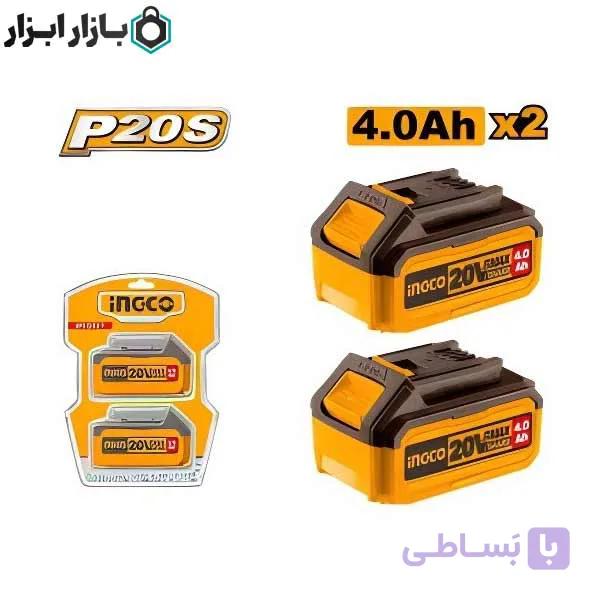 پک 2 عددی باطری 20 ولت 4 آمپر اینکو مدل COSLI240312 — تصویر 1