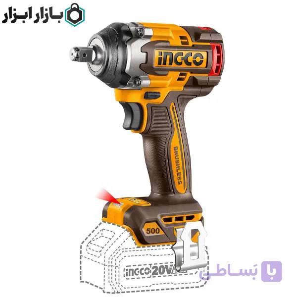 بکس شارژی ضربه‌ای ۱/۲ اینچ ۲۰ ولت اینکو مدل CIWLI20501 — تصویر 1