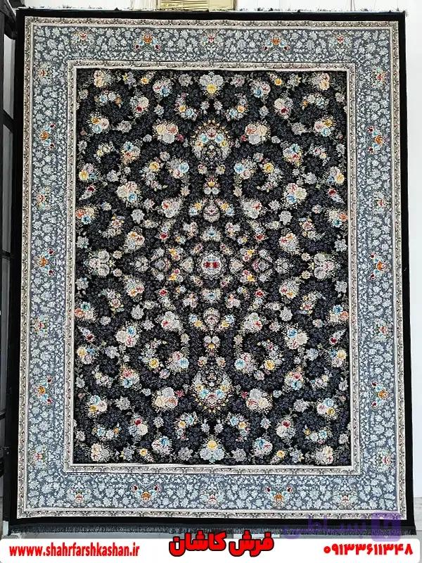 فرش 700 شانه افشان سرمه ای اکرولیک تراکم 2550 — تصویر 1