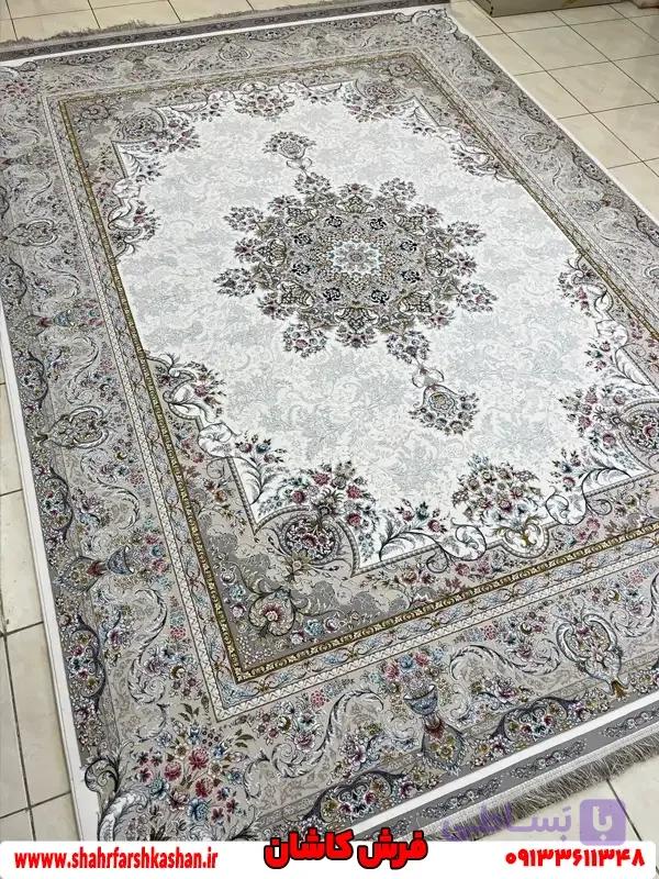فرش 1500 شانه بهار زمنیه صدفی — تصویر 1
